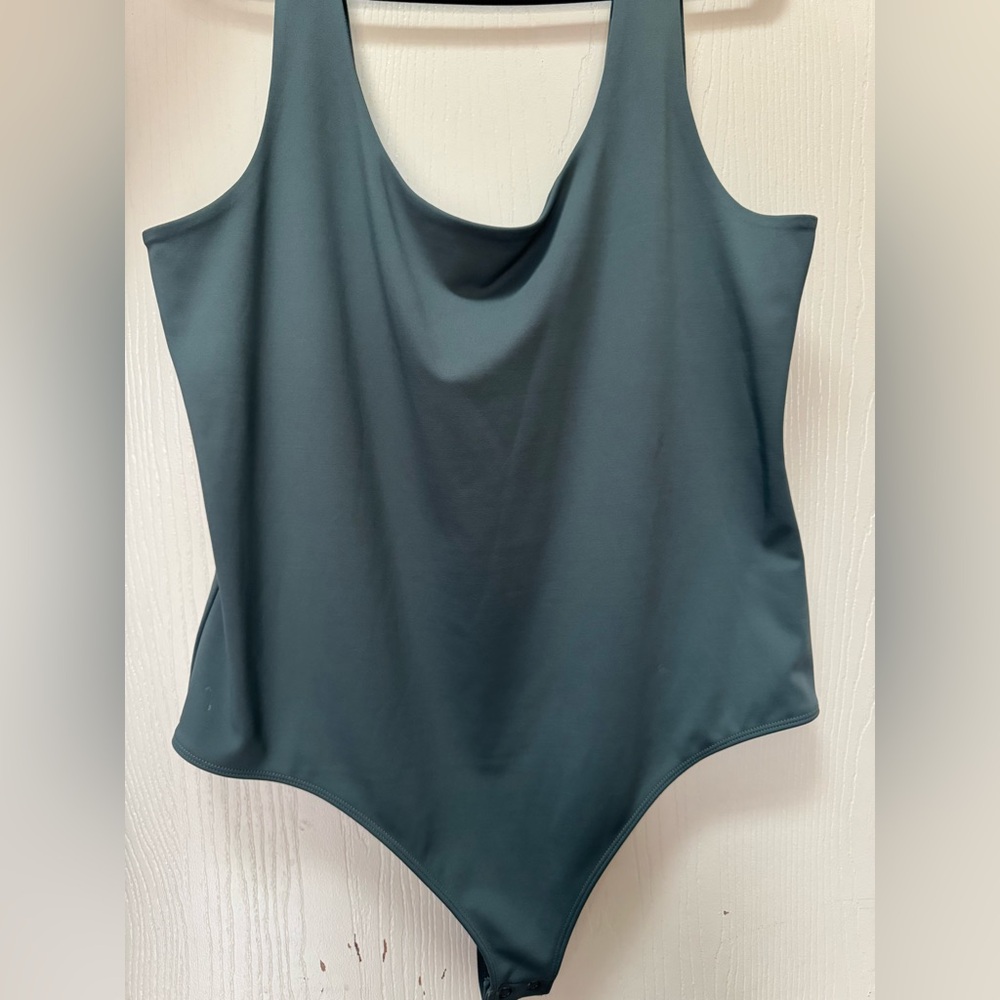 Sage Sleeveless Scoopneck Bodysuit